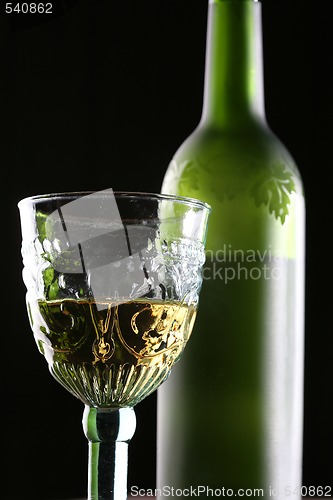 Image of Goblet and Bottle