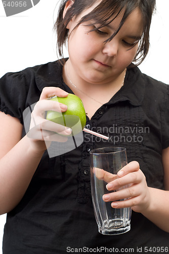 Image of Girl Pouring Juice