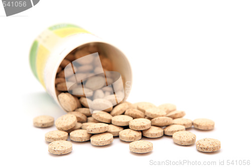 Image of homeopathic pills isolated on a white