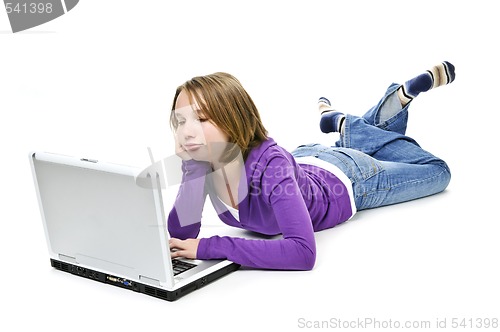 Image of Girl with computer