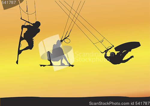 Image of kite boarding Ariel jumps