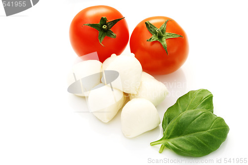 Image of mozzarella and cherry tomatoes