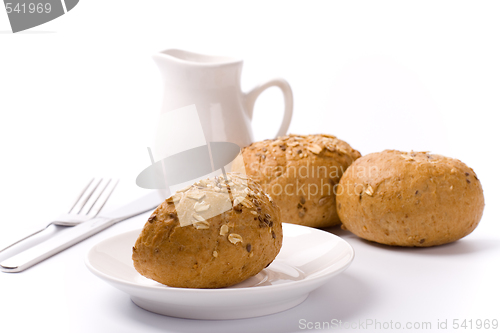 Image of bread and milk