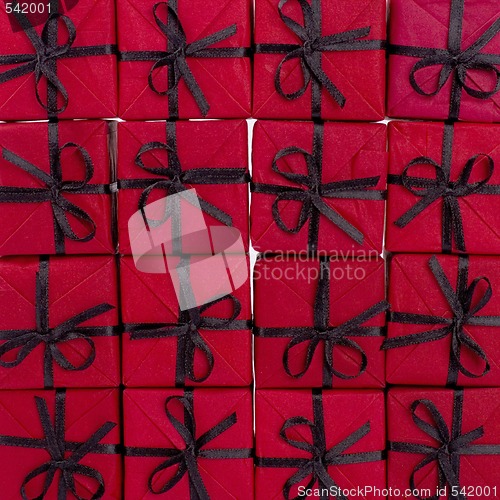 Image of red gift boxes