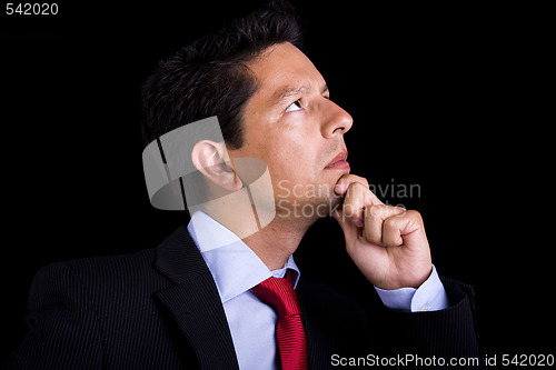 Image of businessman thinking