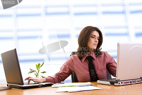 Image of businesswoman working