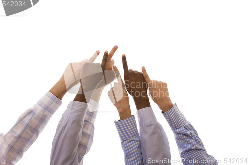 Image of multiracial hands