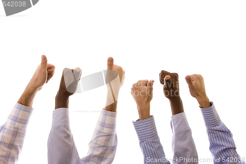 Image of multiracial hands