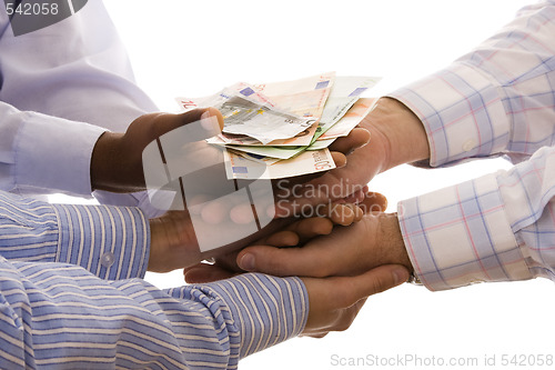 Image of receiving the money