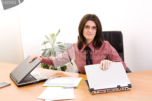 Image of businesswoman working