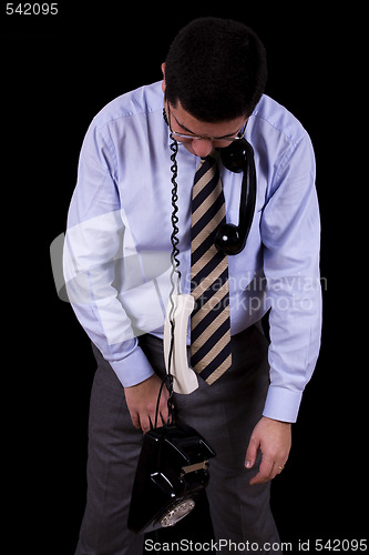 Image of businessman strangle