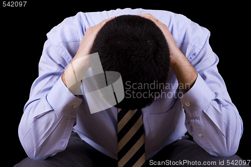 Image of businessman with a depression