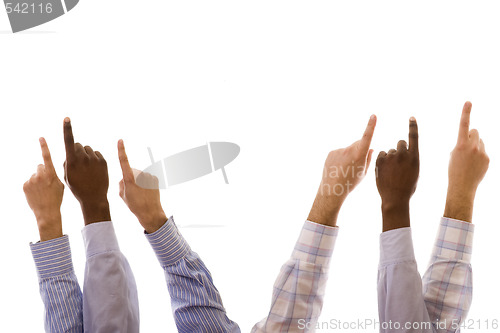 Image of multiracial hands