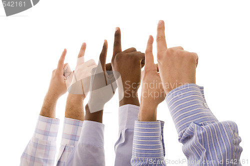 Image of multiracial hands