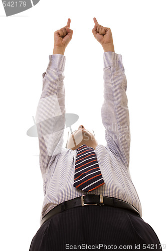 Image of businessman pointing
