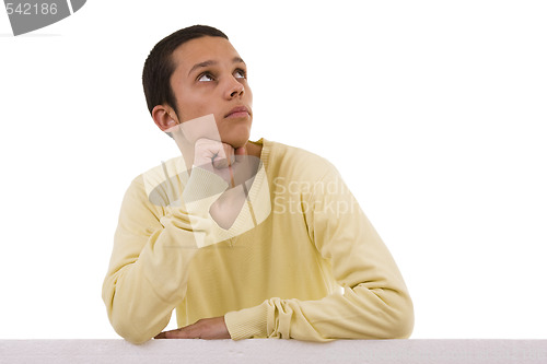 Image of young man thinking