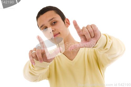 Image of hand framming 