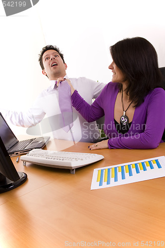 Image of businesswoman harassment