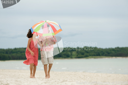 Image of Kids walking on the beach