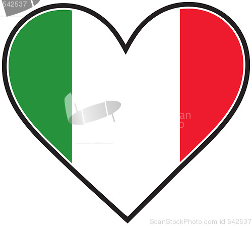 Image of Italy Heart Flag