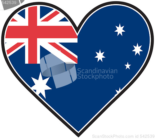 Image of Australia Heart Flag