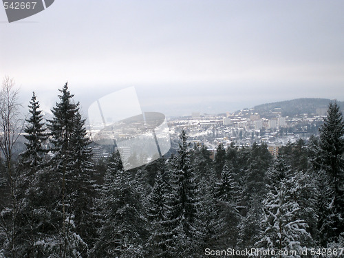 Image of winter fog - groruddalen