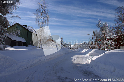 Image of neighbourhood in wintertime