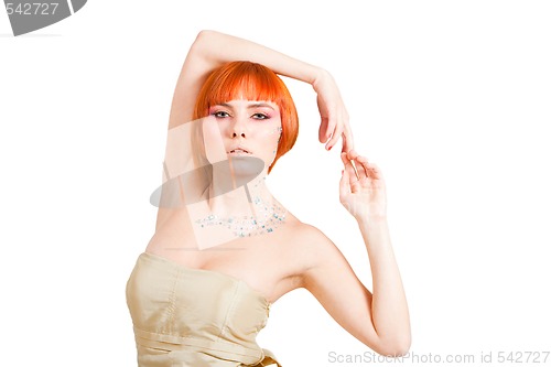 Image of Redhead with rhinestones