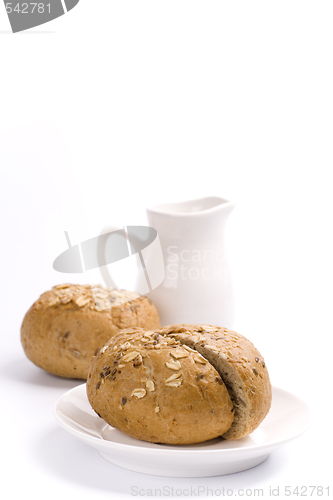 Image of bread and jug of milk