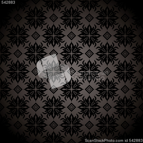 Image of black tile repeat wallpaper