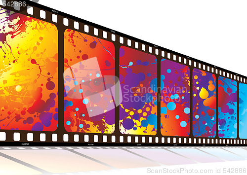 Image of film along rainbow