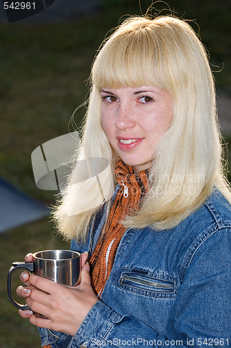 Image of Blonde outdoor portrait