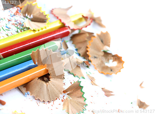 Image of Pencils and wood shavings