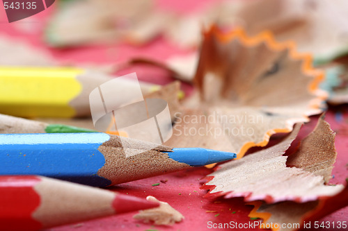 Image of Pencils and wood shavings