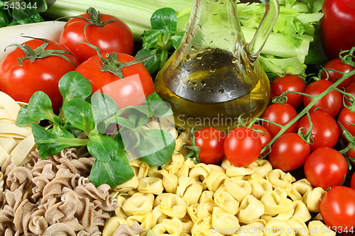 Image of Pasta and vegetables.