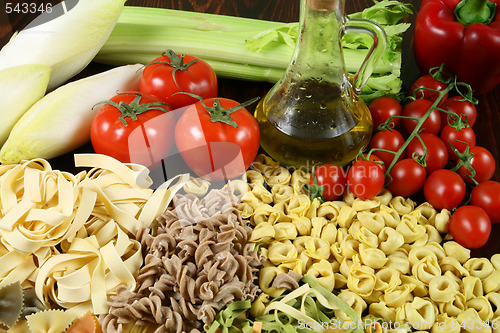 Image of Pasta and vegetables.