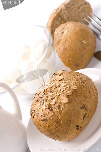 Image of bread and mozzarella