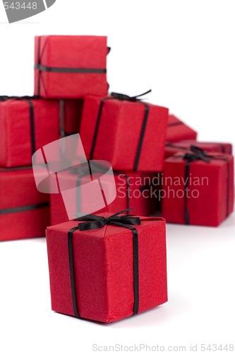 Image of red gift boxes