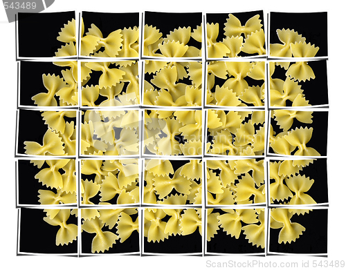 Image of bow tie pasta collage