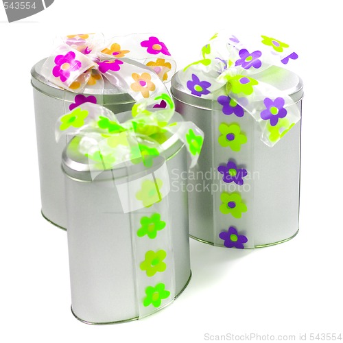 Image of metal gift boxes