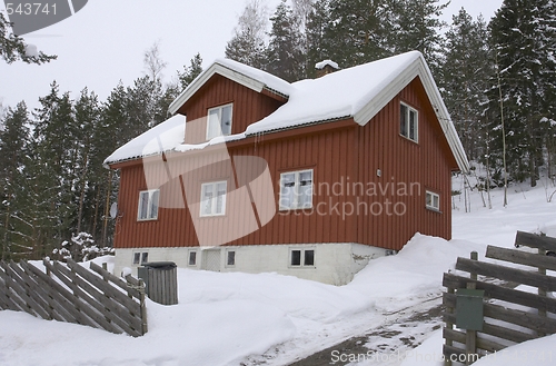 Image of House in the winter. 