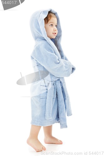 Image of baby boy in blue robe