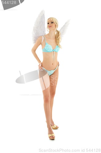 Image of blue lingerie angel