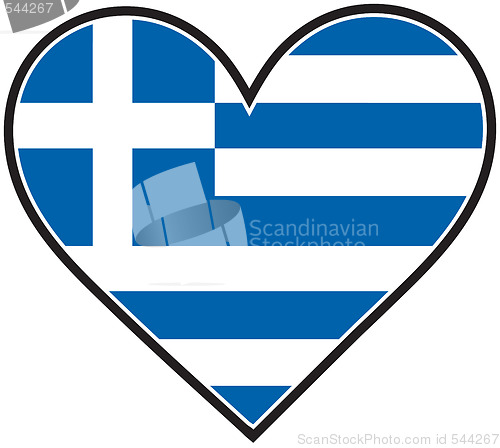 Image of Greek Flag Heart