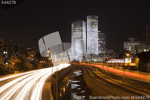 Image of The Tel Aviv night city