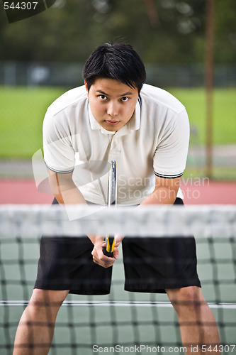 Image of Asian tennis player