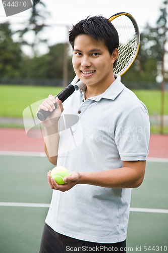 Image of Asian tennis player