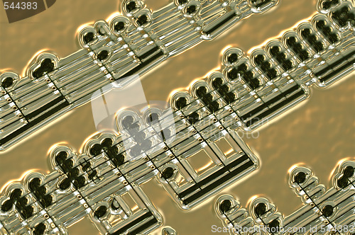 Image of music notes in gold