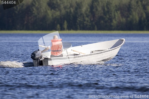 Image of Grandpa Rides His New Boat