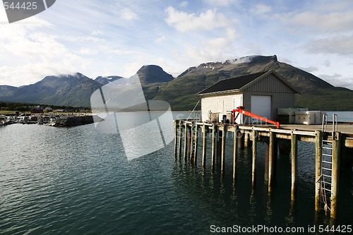 Image of Mountains and Pier